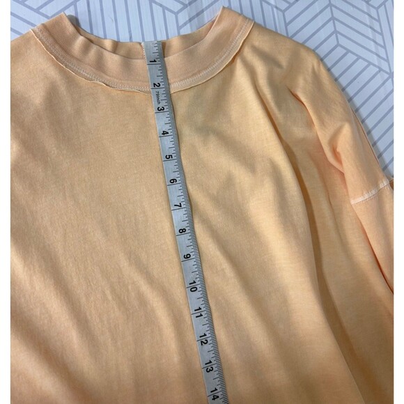 We the Free People Size Large Be Free Long Sleeve Relaxed Fit Tunic Top Orange - Picture 5 of 10